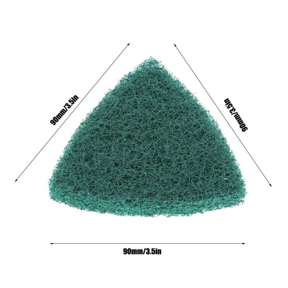 20 Pcs Triangle Scouring Pad 90*90*90/80*80*80/98*140*140mm Set Abrasive Accessories Industrial Scouring for Sparkle Brushed Mat