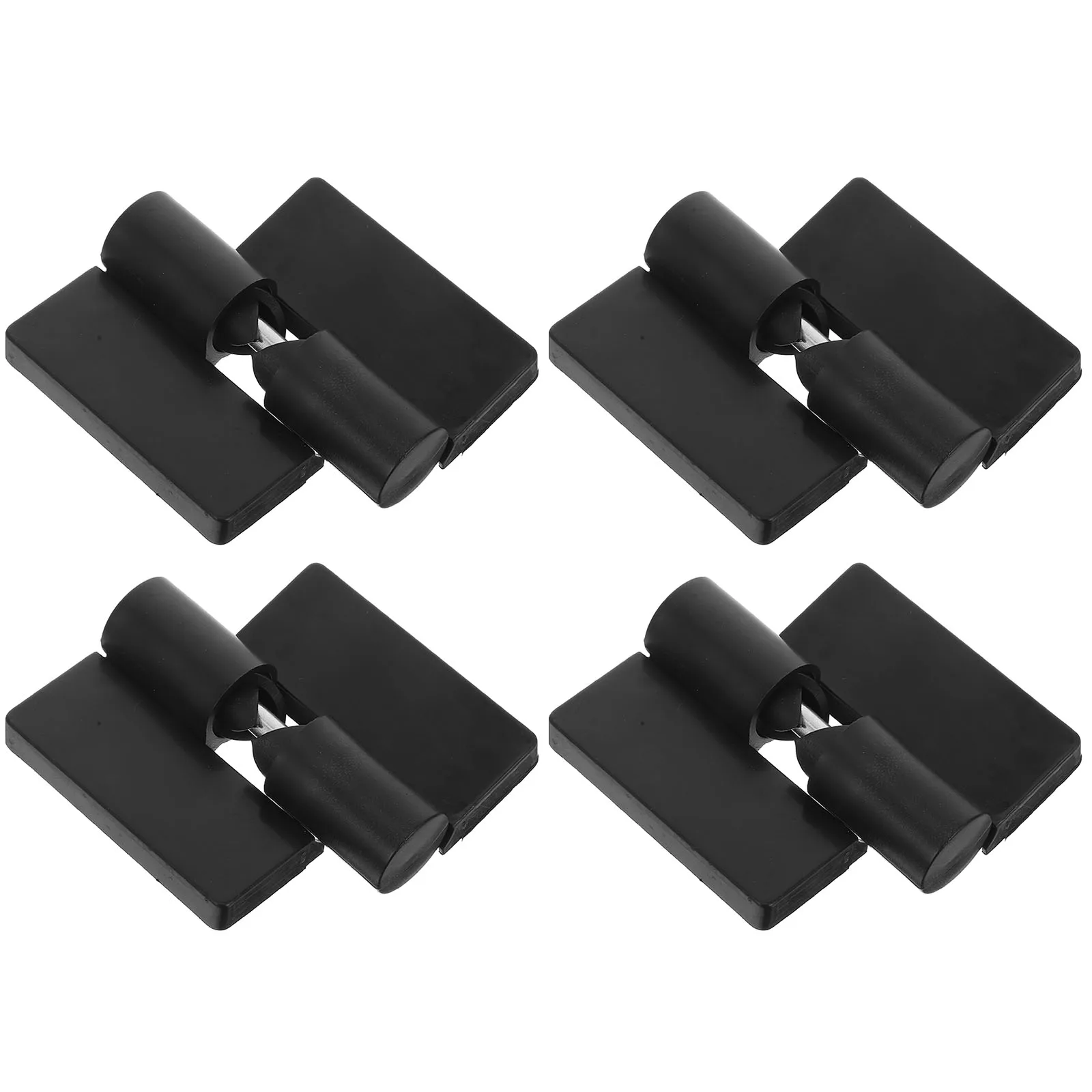 

4pcs Plastic Hinges Door Locks Black Hardware Kit Bathroom Glass Door Detachable Shower Fence Strap Heavy Duty Gate Hinge Easy