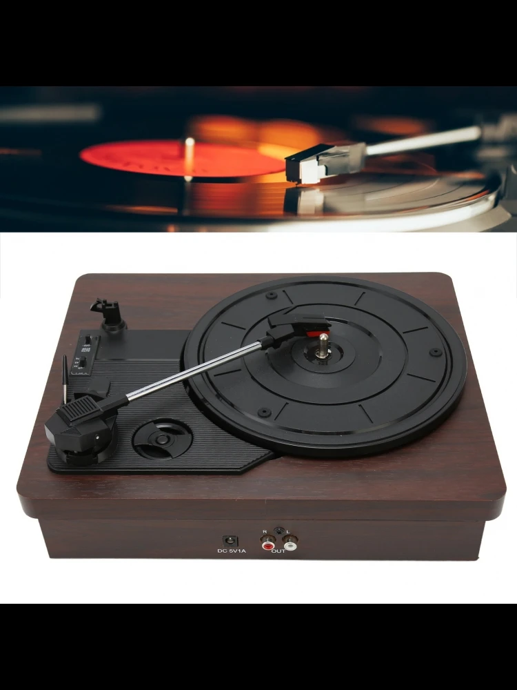 Lecteur de disque tourne-disque Vintage à 3 vitesses, pour décoration de divertissement, tourne-disque