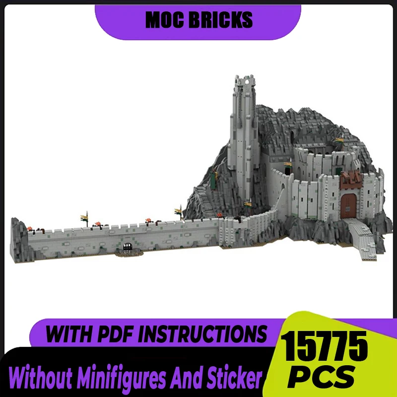 

Magical Rings Moc Building Blocks Movie Scene UCS Castle Deep Valley Model Technology Bricks DIY Assembly Street View Toys Gifts