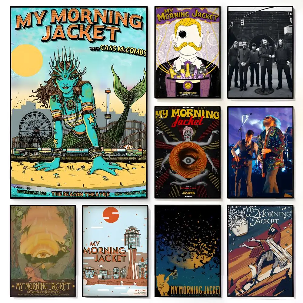 Psychedelic Southern Rock Band M-My M-Morning Jacket Poster American Film Mural Home Childrens Room Wall Decor Print