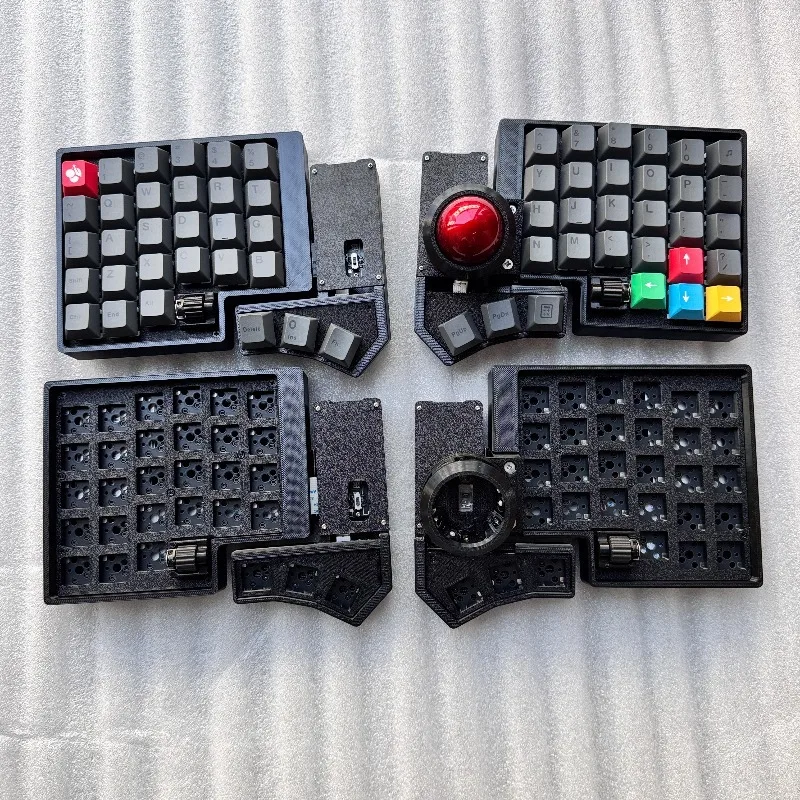 

ZMK Split Keyboard Custom CCK-BALL Adjustable Angle Trackball Keyboard with Scroll Wheel Dual-mode Gamers DIY MX Switch Teclado