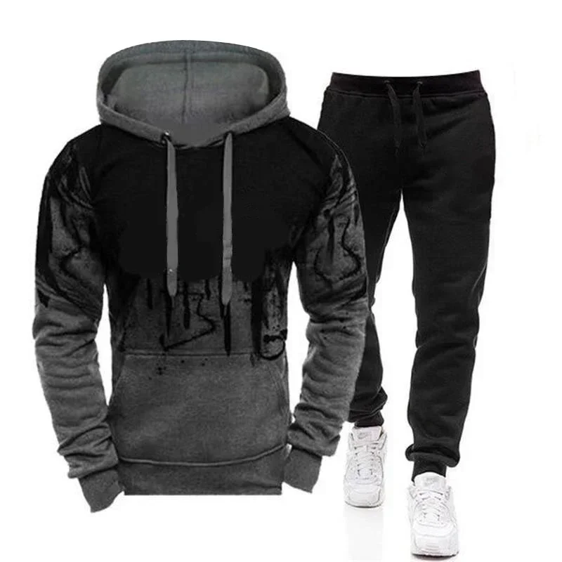 New Men\'s Set Hoodie Sets Men Tracksuit Sportswear Hoodies   or Sweatpant Autumn Winter Male Warm Clothing Pullover Sweatshirts