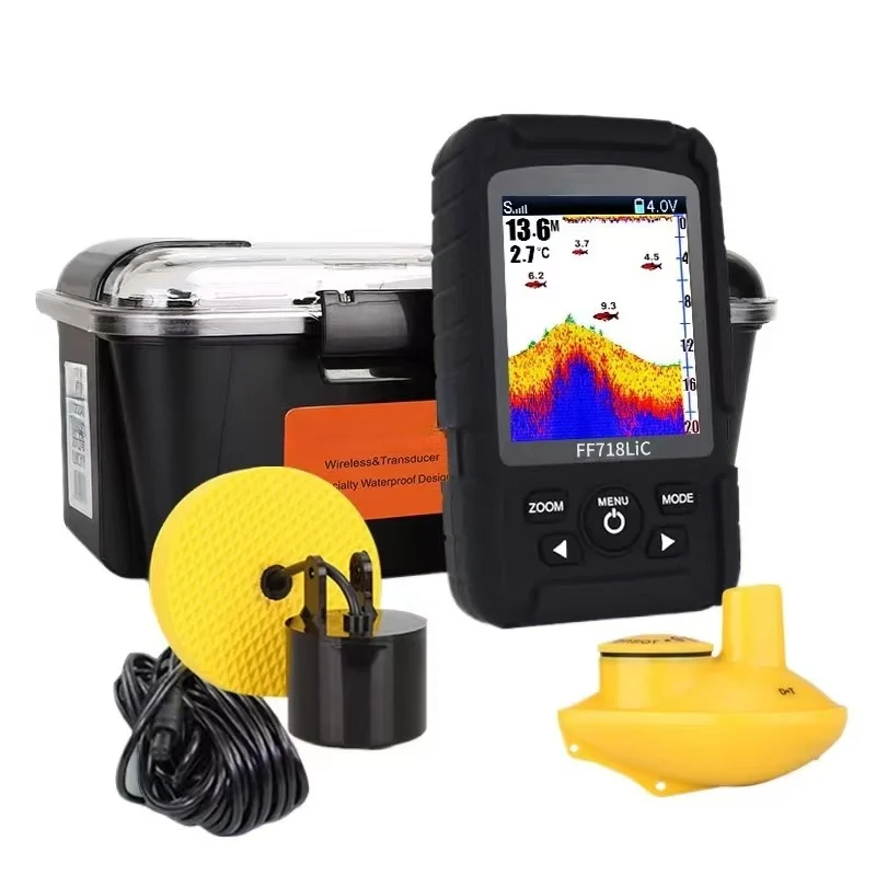 Wired and Wireless Dual Probes Sonar Fish Finder for Raft Boat Sea Fishing Wholesale Fishing Tackle Gear Accessories Tool