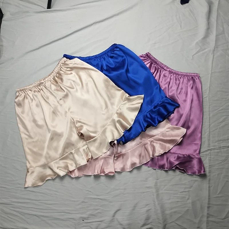 

Ladies Sleepwear Underwear Soft Smooth Relaxed Leisurely Capri Pants Women's Silk Satin Pajamas Short Comfortable Shorts