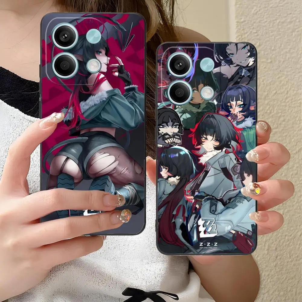 حافظة هاتف Zenless Zone Zero Jane Doe لهاتف Xiaomi Redmi Note 14 13 12 11 A5 3 2 1 Pro Plus 4G 5G غطاء حماية مطبوع ملون #5