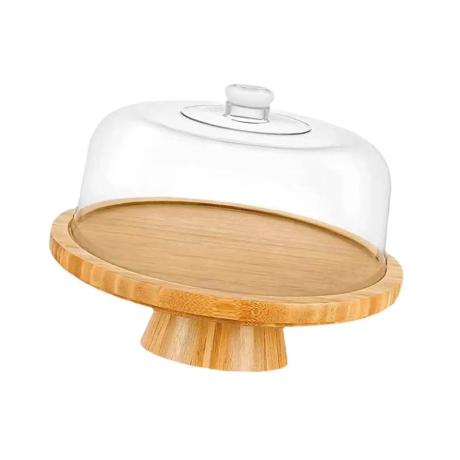 

Деревянная подставка для торта с крышкой, тарелка для торта, сервировочное блюдо, тарелка с фруктами, акриловая тарелка для торта