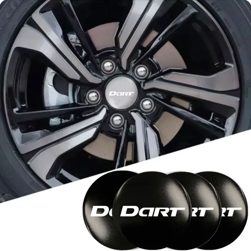 Solid Color Car With logo Emblem Sticker Car Wheel Hub Center Cover Cap Badge Accessories for Dodge DART Car Accessor waterproof