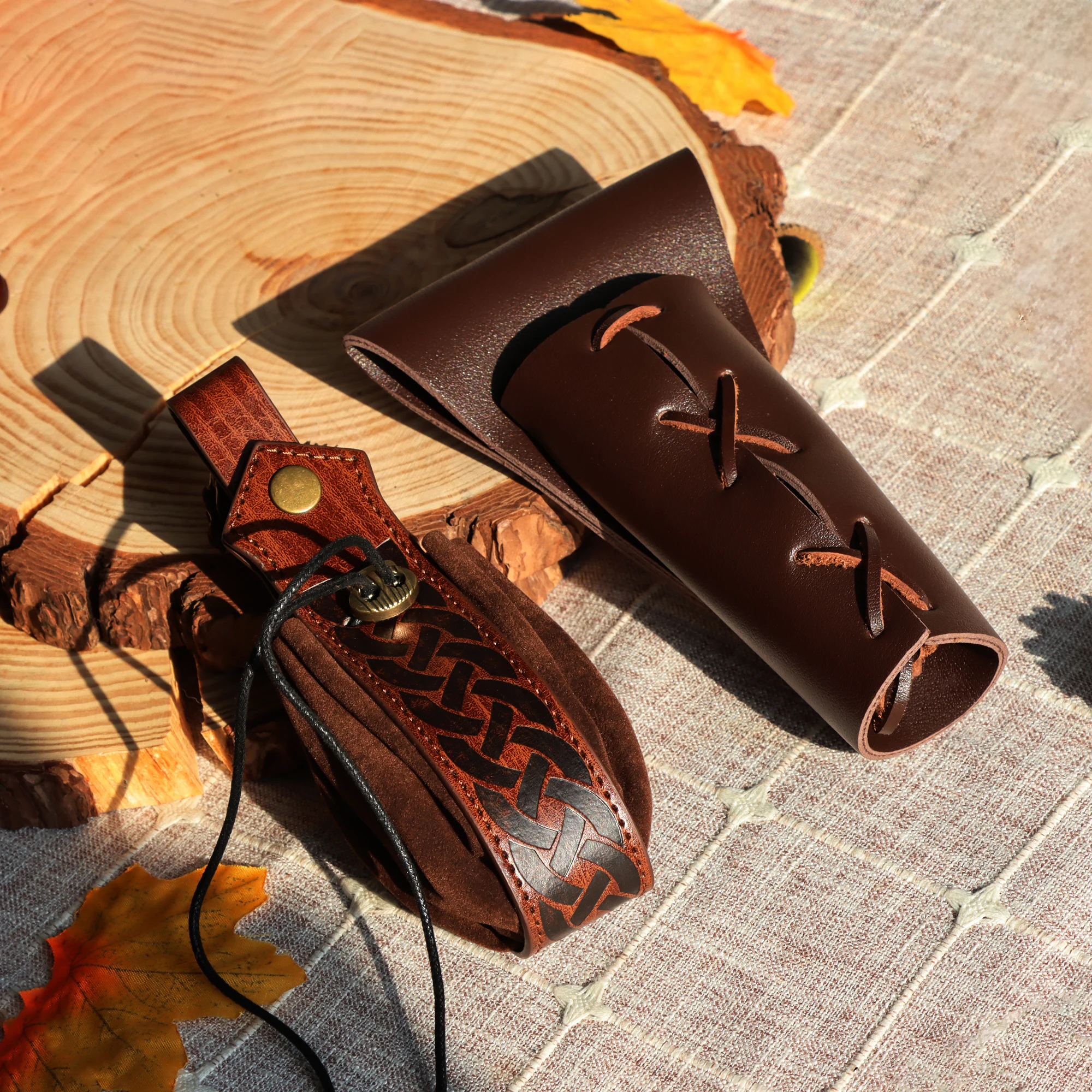 حقيبة خصر للعملات المعدنية النحاسية للهالوين من القرون الوسطى، ملحقات لعب الأدوار من الجلد الفارس الشجاع #1