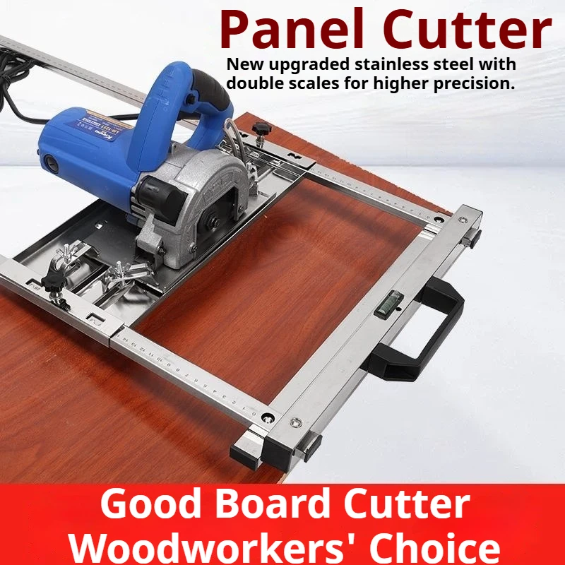 

Handheld Saw Panel Board Cutter Portable Electric Board Cutting Machine Stainless Steel Base Dual Scale Woodworking Cutting Tool