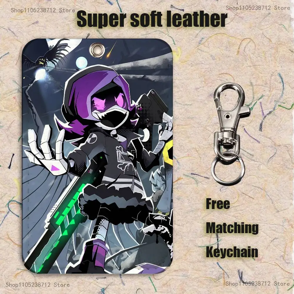 M-Murders D-Drones أنيمي L-Laple نمط حامل بطاقة جلدية المفاتيح حلقة رئيسية قفل الباب الوصول العلامات حافظة بطاقات الهوية بطاقة المفاتيح #4