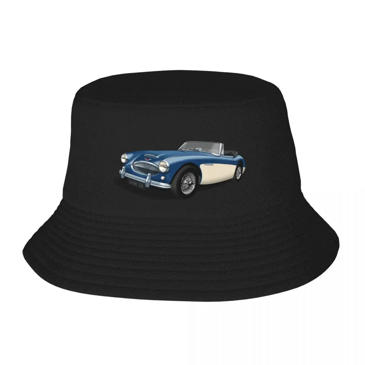 Austin Healey 3000 Mk3 in dark blue and white Bucket Hat Trucker Cap New In The Hat Sun Cap Women Beach Fashion Men's