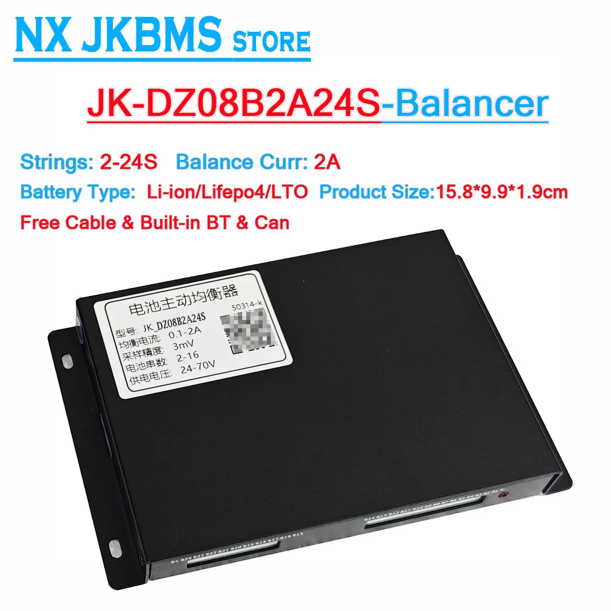 8s 16s 24S JK Equalizador Balanceador B2A16S DZ08B2A24S B4A24S Lifepo4 48v Livepo4 2a 4a 10a 15a BMS Celular Nmc Smart NX JKBMS DZ11 BT