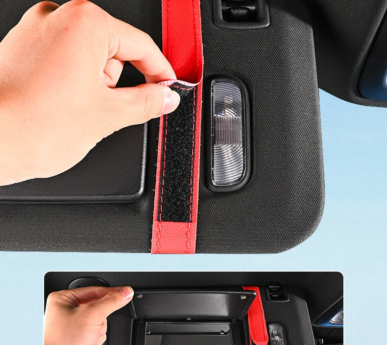 Auto-Sonnenblenden-Organizer Multifunktionaler Auto-Brillenhalter Karten-ID-Ticket-Clip Auto-Innenraum-Aufbewahrungstasche Neuer Nützlicher Auto-Zubehör – Detail 17