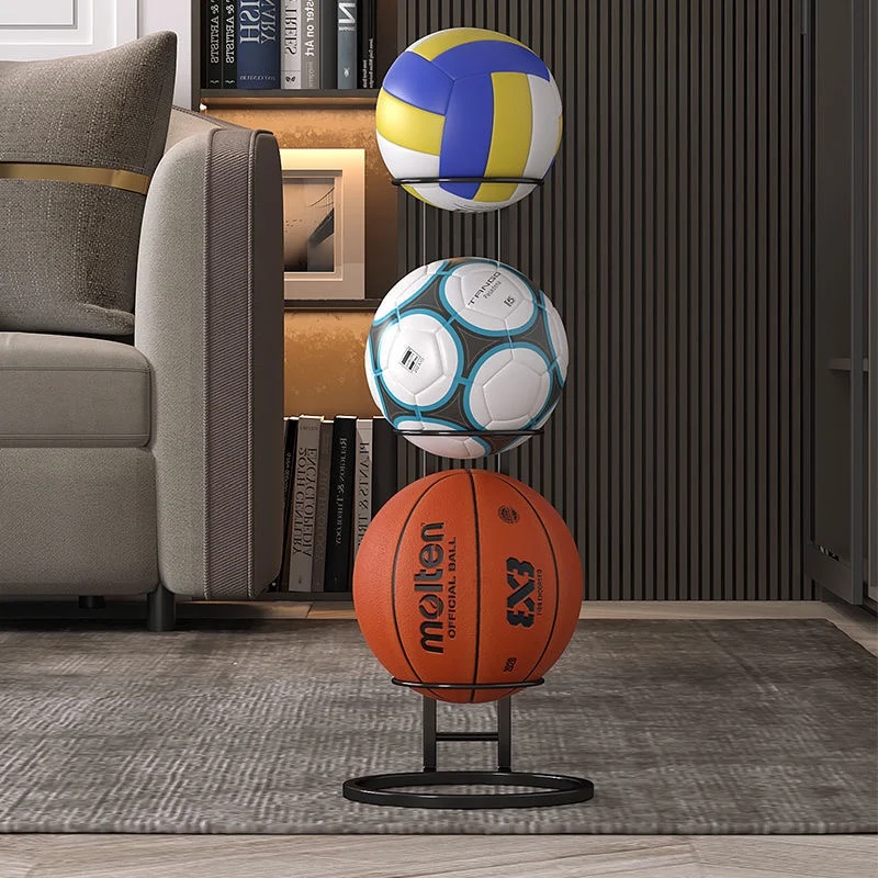 Interior de los niños de Rack de almacenamiento de poner fútbol bola cesta de almacenamiento en Rack de jardín pelota de voleibol soporte