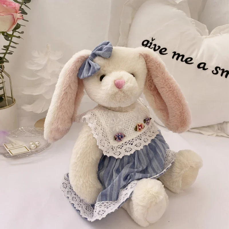 

about 35cm rabbit Plush Toys Joint rabbit Stuffed Animal Appease Dolls Kids Children Girl Birthday Wedding Gift Christmas gift