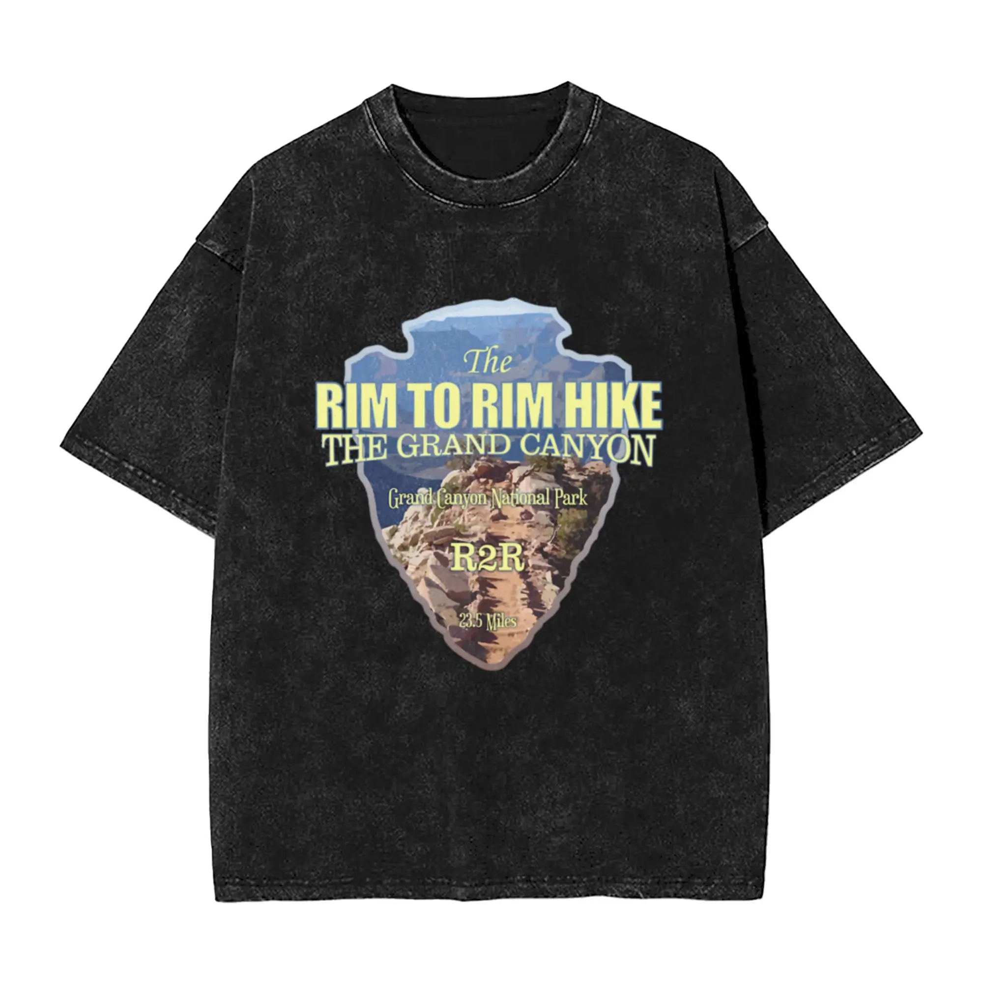 Rim to Rim Trail (arrowhead)  Classic Comfort A T-Shirt Oversized Short Sleeve Men's Women's Cotton Tees Tops