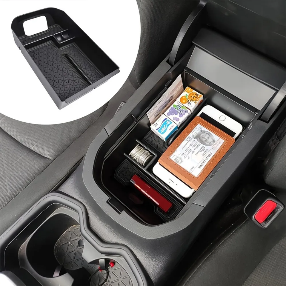 Car Central Armrest Box Storage Box Tray Compatible For Toyota RAV4 2019-2024 Storage Tray Armrest Coin Holder Container Box