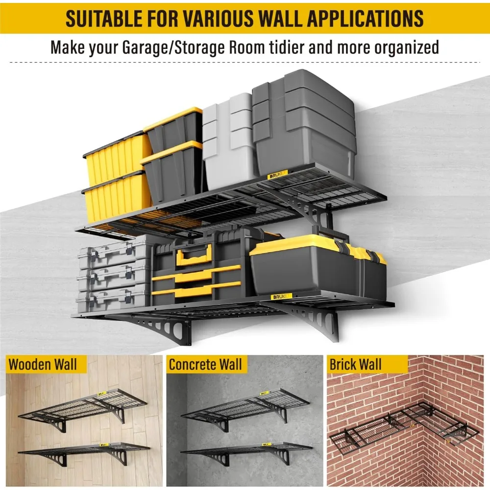 1,64x4ft verstelbare rail muur garage opslagplank, voor gereedschapsruimte, opslagruimte, winkel supermarkt muur opslag rekken rek