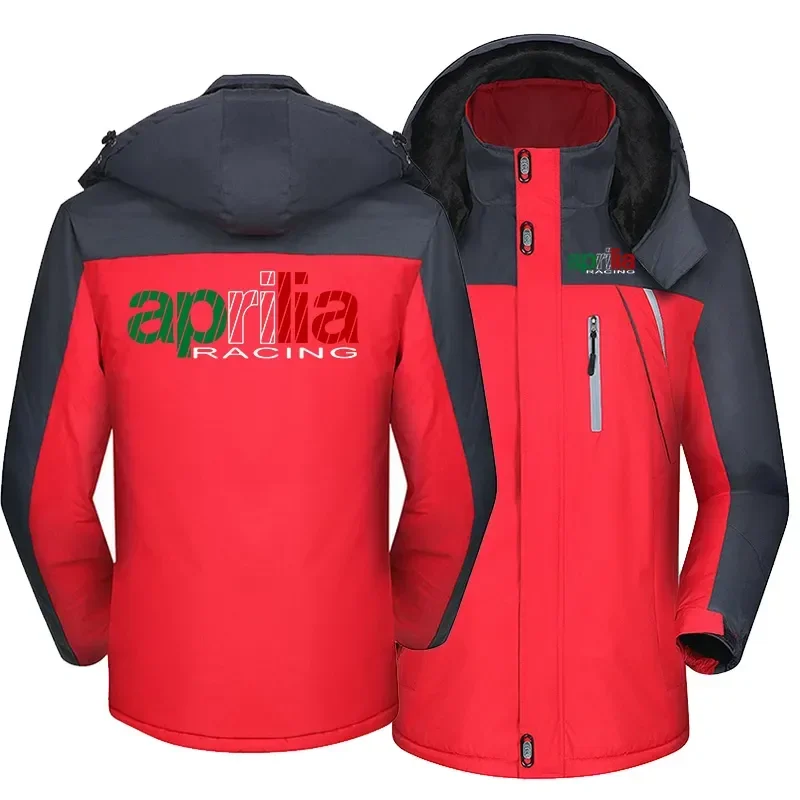 2023 NEW Winter Jacket Men for APRILIA Windproof Waterproof Thicken Fleece Outwear Outdoorsports Coat