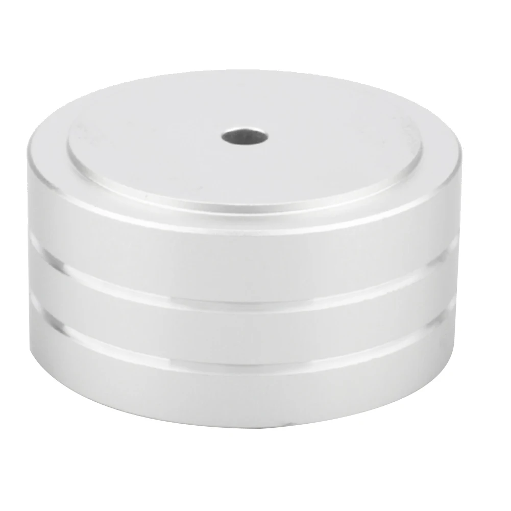 SMIEA 4 Pezzi 40X20mm Alluminio HIFI AMP Altoparlante Isolamento Supporto Giradischi DAC Piedini Pad (Argento)