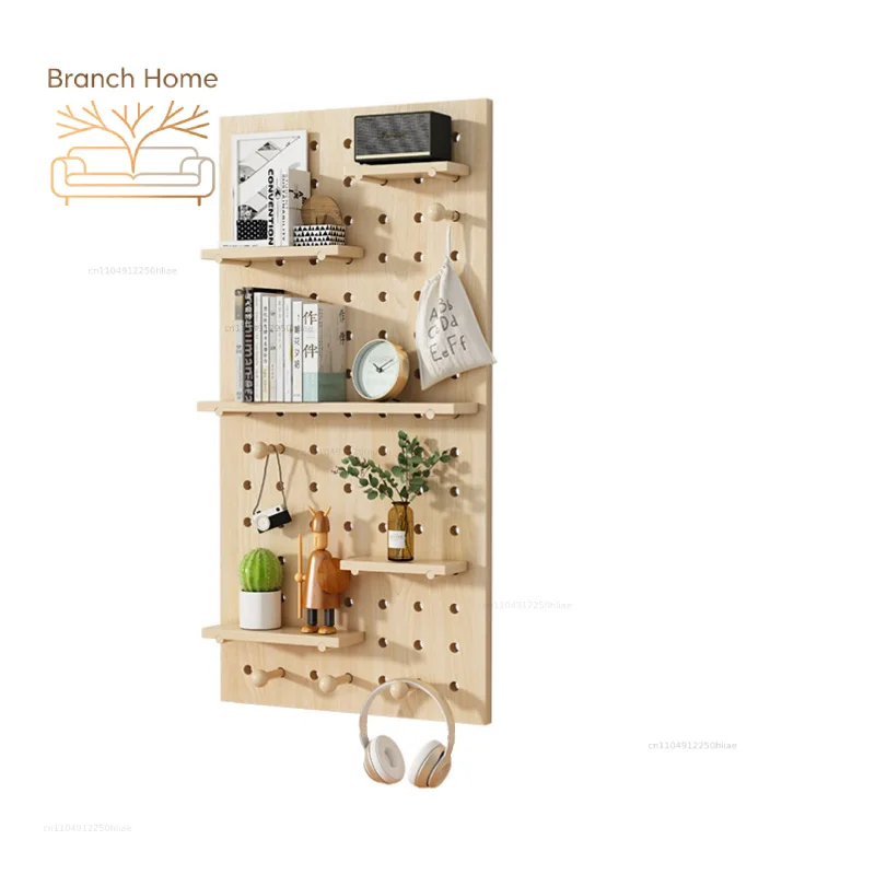 Carefully selected solid wood hanging board storage racks, wall-mounted storage cabinets for study desks, school wall decoration