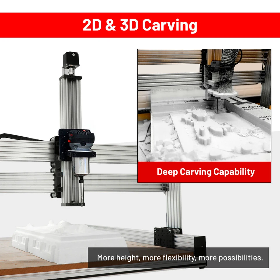 

Openbuilds LEAD CNC 4-Axis Machine High Precision Screw-Driven Engraver with Powerful Stepper Motors for Wood Metal Acrylic PCB
