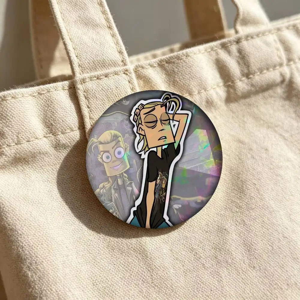 Cool Art Metal Family Dee Round   Creative Tinplate Soft Button Pins Animal Icon Brooch Lapel Backpack Badge Accessories Pin view 3