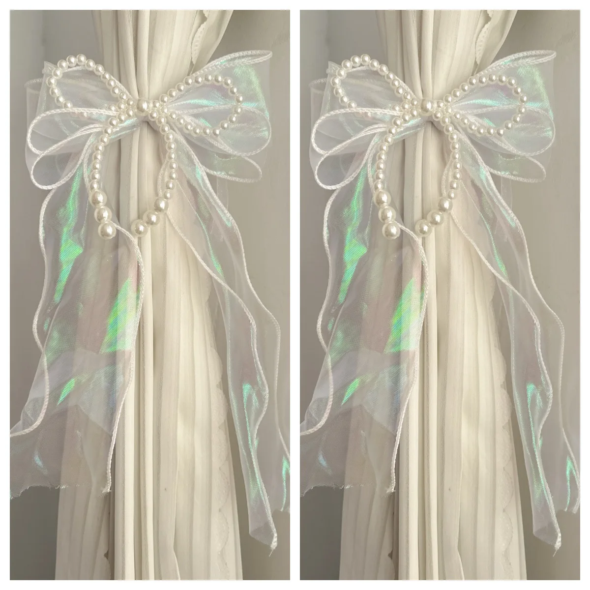 Drape Pull Backs Bowknot Drape Holders Tiebacks Draperies Holders Window Decor Bow Shape Drapery Tiebacks Decorative Holdbacks