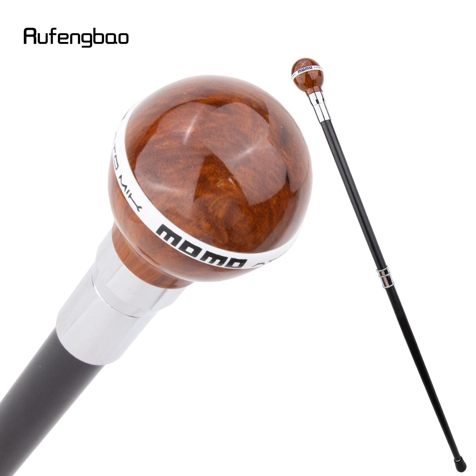 البني الأبيض الكرة الفضة عصا للمشي الأزياء الزخرفية عصا للمشي أنيقة تأثيري قصب Crosier أداء المرحلة قصب 92 سنتيمتر