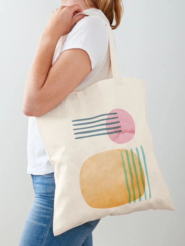 

The Beach Abstract Geometric Overlap Colorful Oval Shapes Watercolor Painting, Print, Reusable Facemask, Washable Face Tote Bag