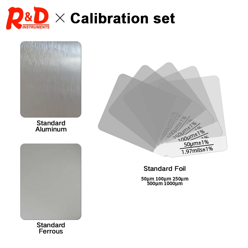 R&D Coating Thickness Films Aluminum Iron Calibration Plates Set for Coating Thickness Gauge TC100 GM998 ET330 ET360