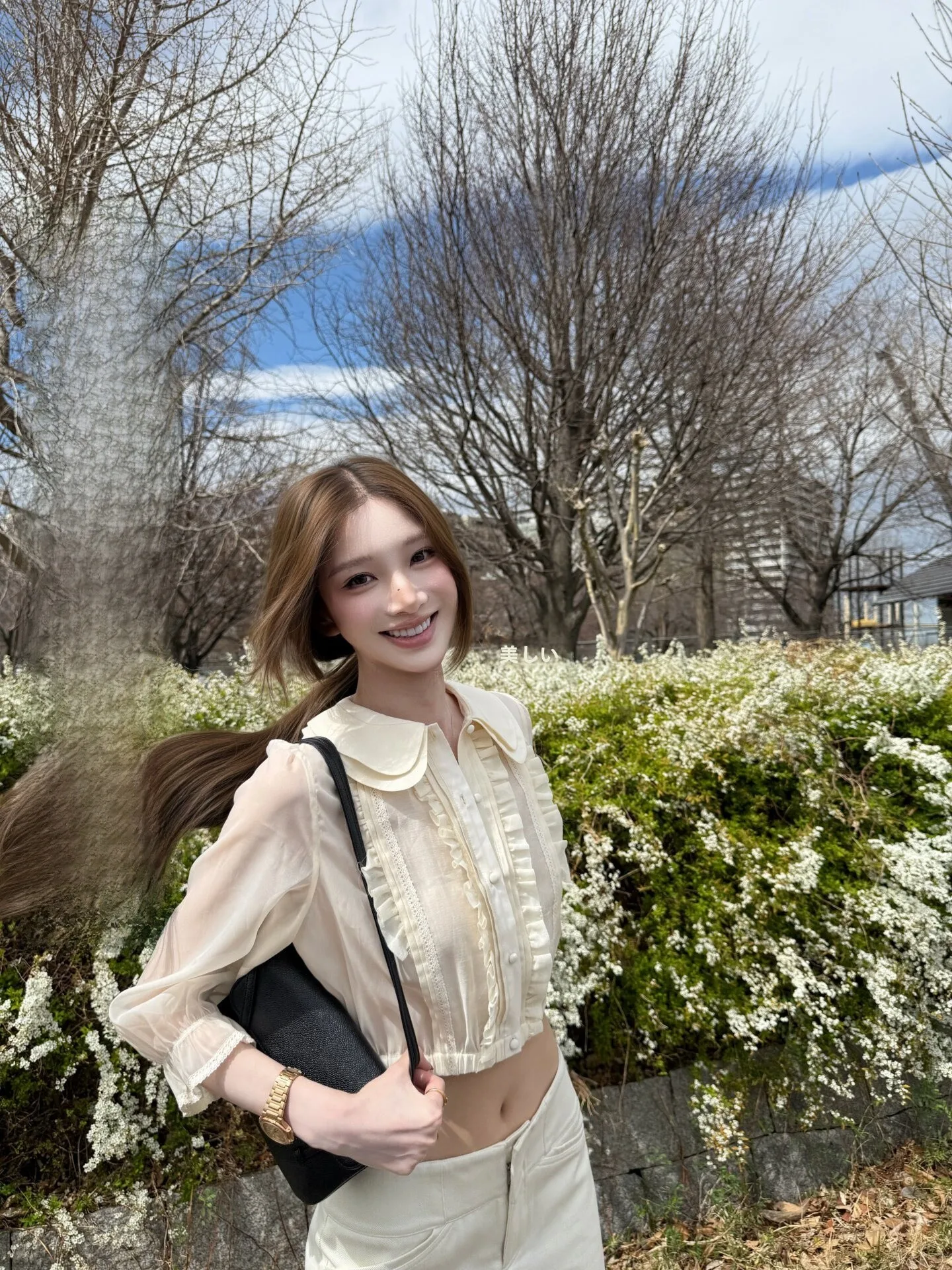 

Yangzifan Lace Trim Sweet Shirt Women's Summer Casual Fit Short Sleeve Breathable Thin Lace Trim Blouse Doll Collar Top