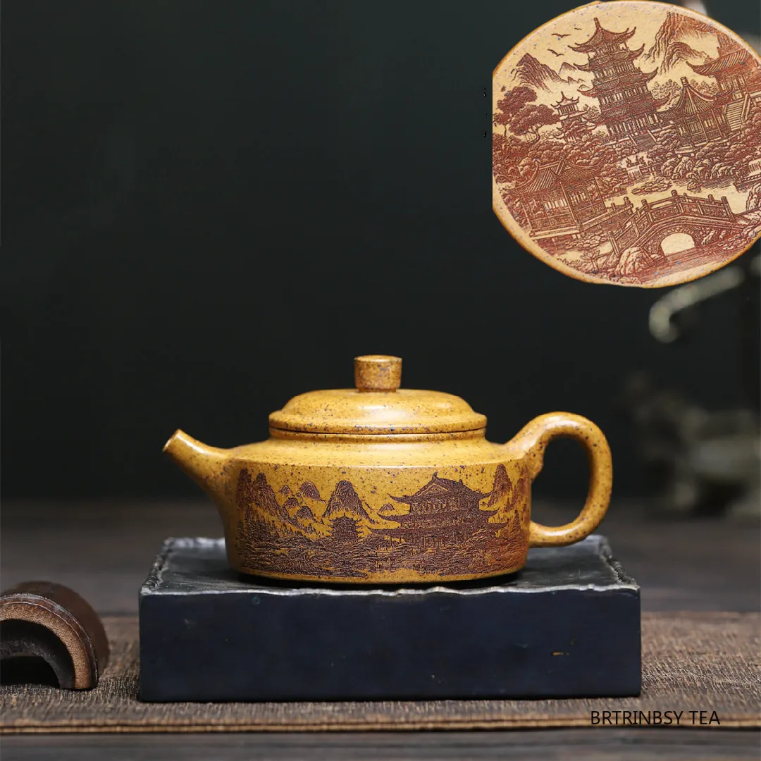 Chinese Yixing Purple Clay Teapot Tradition Handmade Tea Pot Beauty Tea Infuser Kettle Raw Ore Zisha Tea Set Teaware 220ml