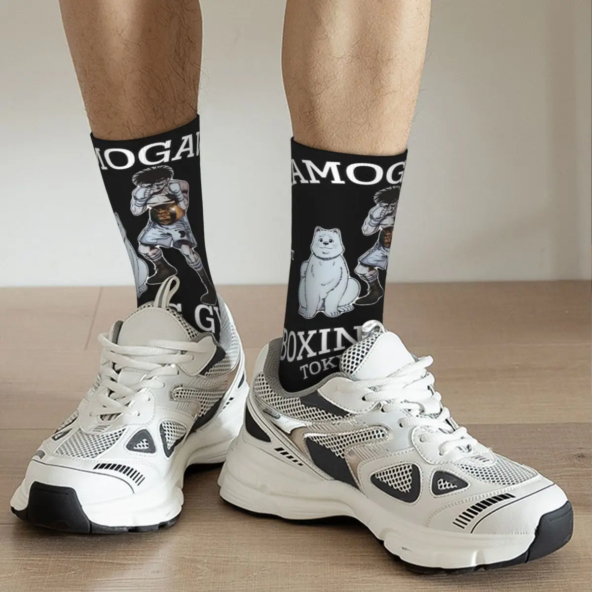 New Men's Socks Hip Hop Ippo And Wampo KBG Hajime No Ippo Sock Anime Sport Women Socks Spring Summer Autumn Winter