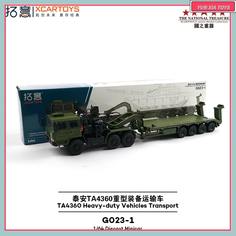 

Tuoyi 1/64 Alloy Simulation Tai'An Heavy-Duty Flat Low Board Trailer Head Ornament Ta4360 Transport Trailer Truck Model Toy Gift