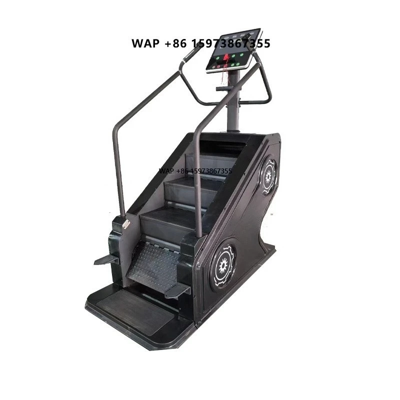 Versatile Commercial Heart Rate Sensor Stepper Machine Emergency Stop for Safety Heart Rate Monitoring Stair Climber