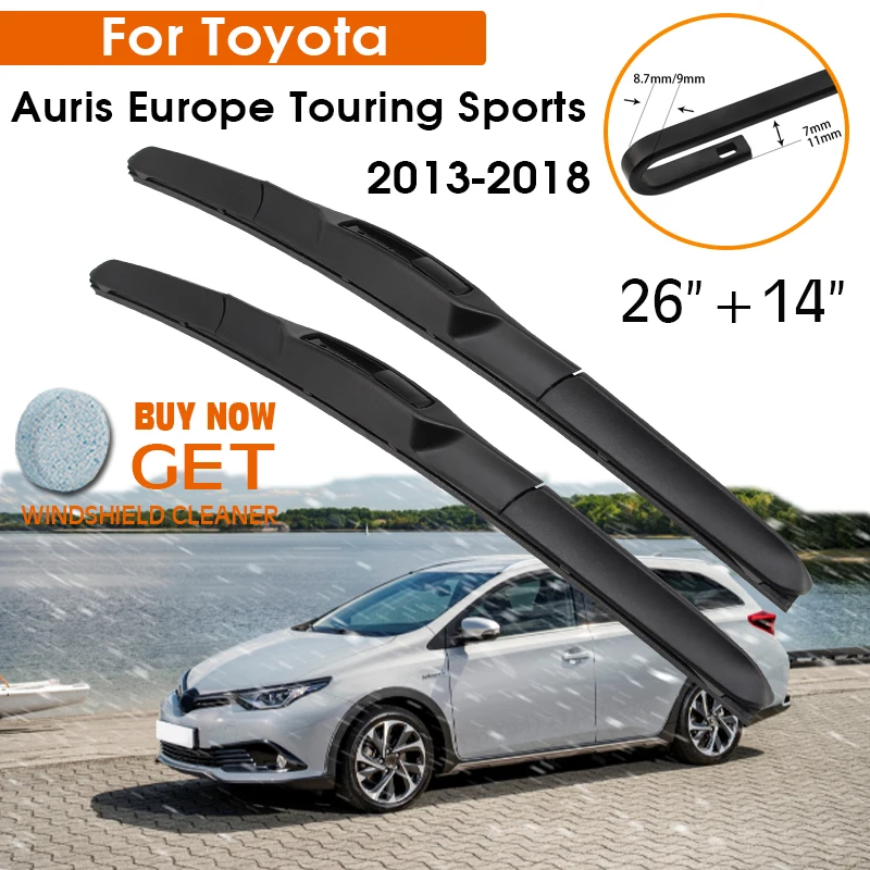 Car Wiper Blade For Toyota Auris Europe Touring Sports 2013-2018 Windshield Front Window Wiper 26