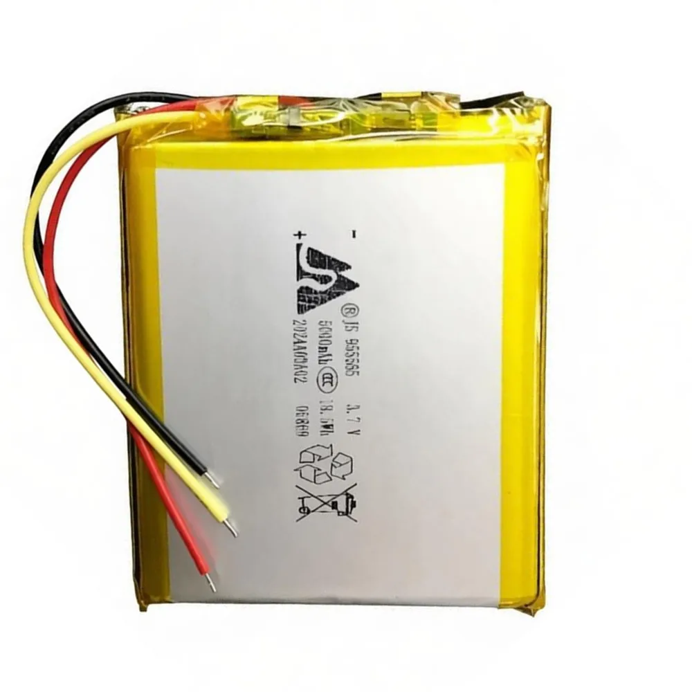 955465 955565 3.7V 5000mAh With 3 Wires Rechargeable Lithium Polymer Battery For GPS Tablet PC Power Bank Speaker Hand Warmers