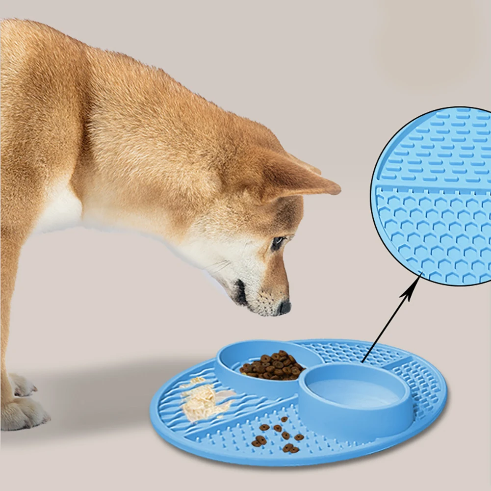 

Lick Mat Puzzle Food Treat Toy With 22 Suction Cups Heavy Duty Dog Anxiety Relief Cat Boredom Reducer For Bathing Grooming