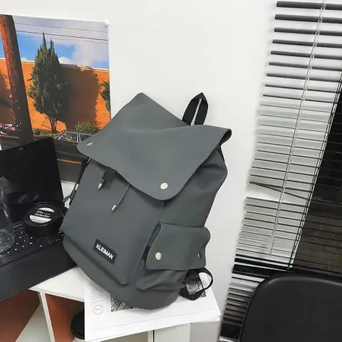 나일론 드로스트링 솔리드 패션 배낭, 대용량 레저, 다목적 스타일 트렌드 하이 퀄리티, 간결한 2025