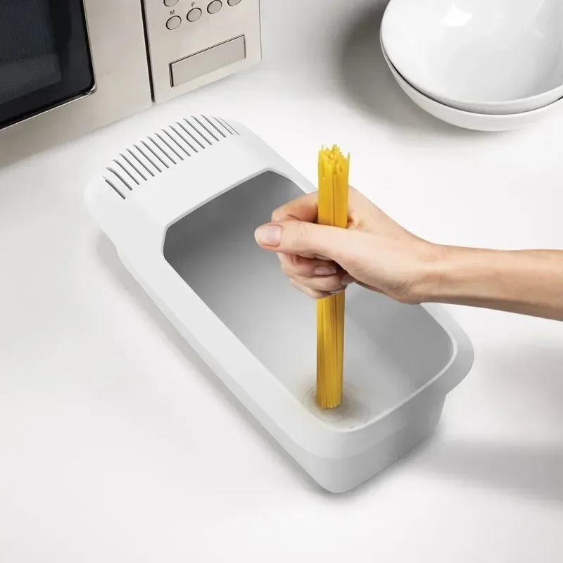 New Kitchen Storage Box, Drainage Storage Basket, Plastic Pasta Box, Washing and Cooking Dual-use Box, Microwave Heating LIJIAO