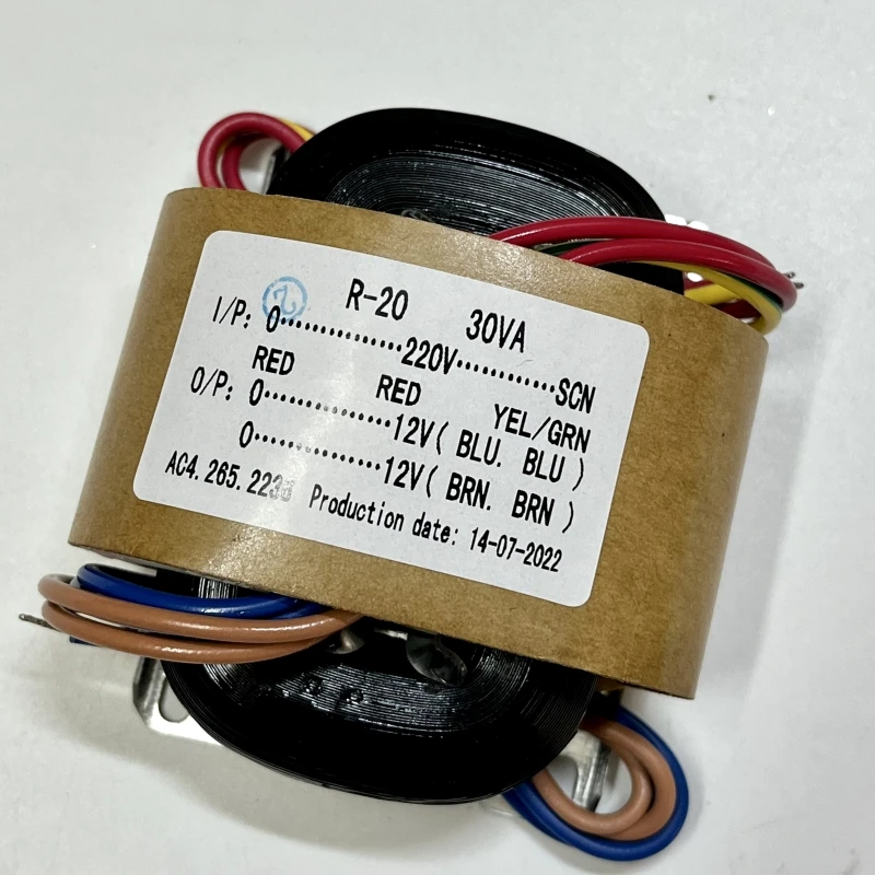 BAHOD 30w Dual 12v Primary 115-230v R Type Power Transformer for HIFI Amplifier Audio Accessories