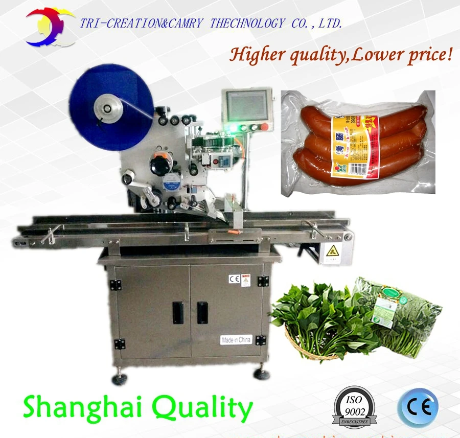 topside sticker labeling machine_customizable CE video，automatic vacuum bag plate labeling machine