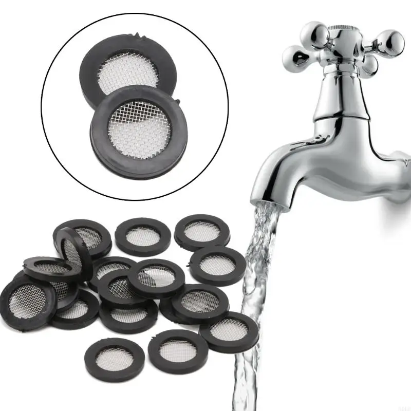 

MOLF 20 pcs Seal O-Ring Hose Gasket Flat Rubber Washer Filter Net for Faucet Grommet