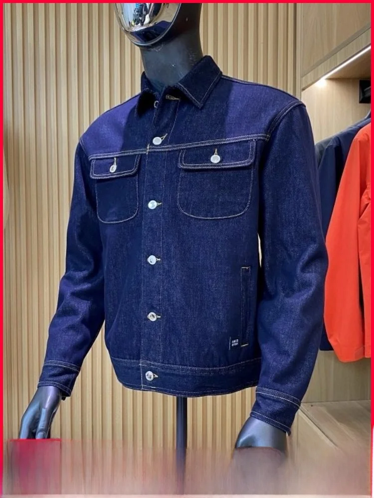 

High-Ounce Denim Original Color Waed Fce-Lined Thiened Men Women Autumn Winter Denim Jaet Outerwear Youth Faion Ur...