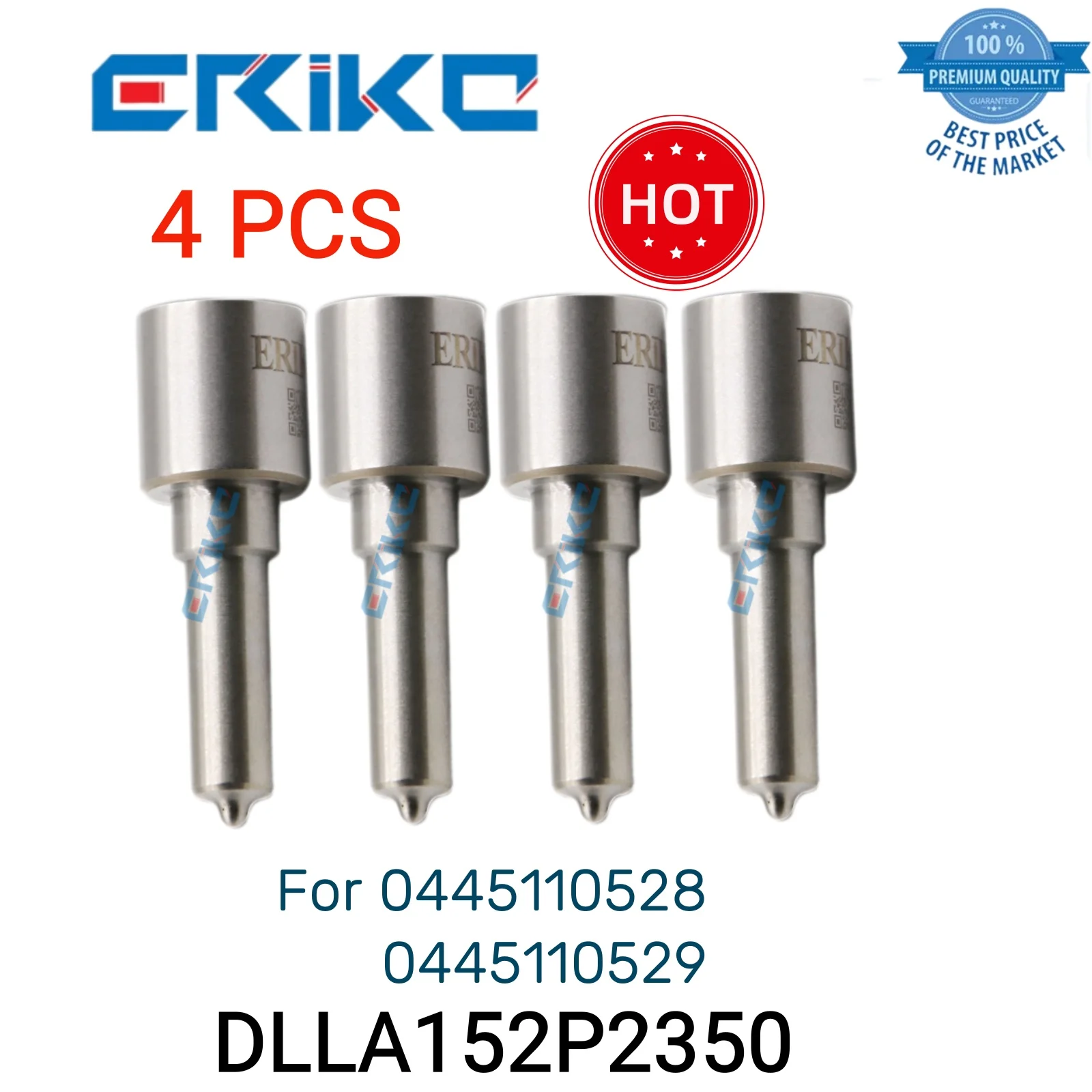 

4 PCS DLLA152P2350 0 433 172 348 Oil Spray Nozzle DLLA 152 P 2350 Common Rail Nozzle DLLA 152P2350 fit for 0445110528 529