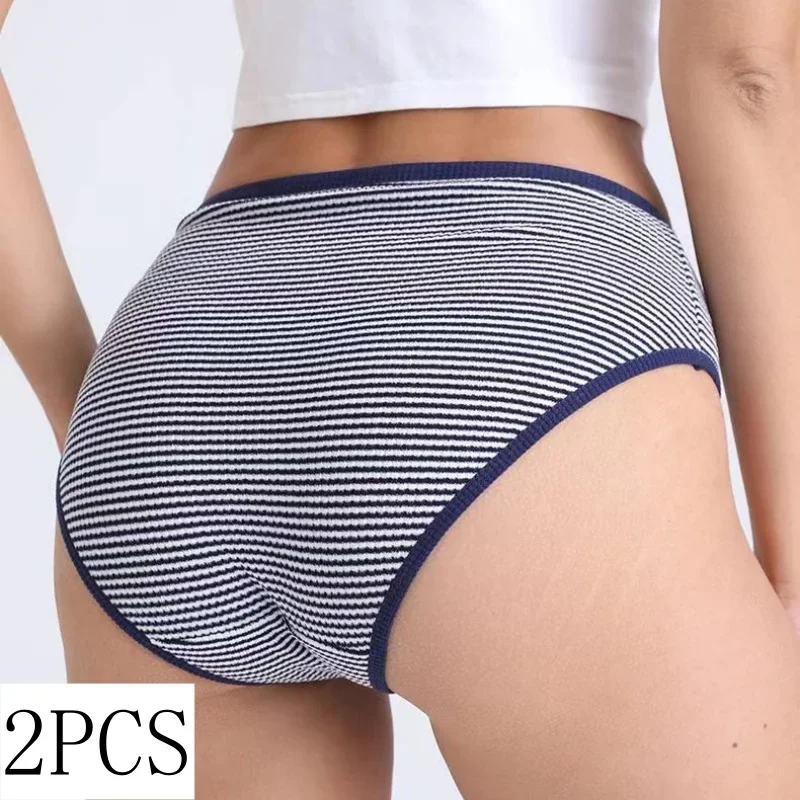 

2PCS Women High Rise Panties Seamless Underwear Warm Underpants Breathable Briefs Low Waist Panty Winter Female Sexy Lingerie