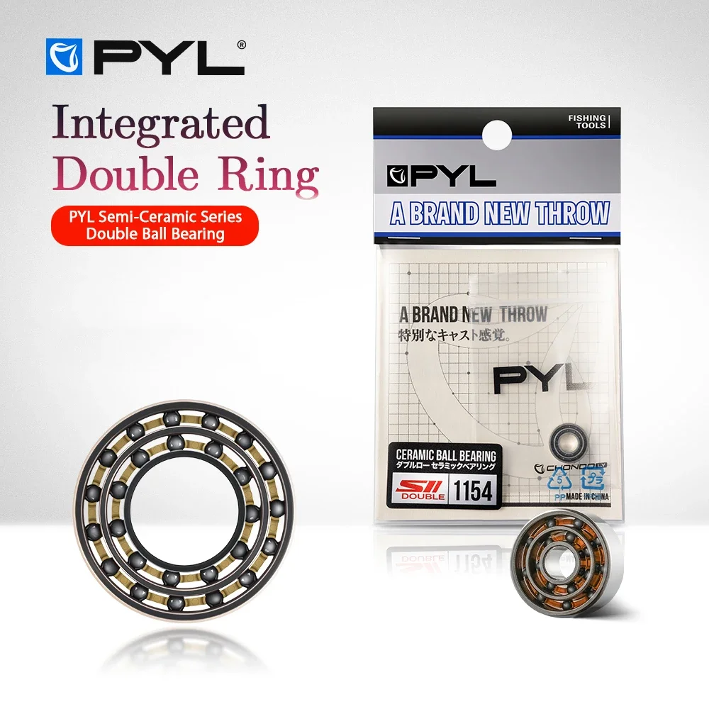 PYL SII Semi Ceramic Ball Bearing with AKS Ceramic Balls, 95H Rustproof Fishing Reel Bearing for DIY Upgrade & Repair