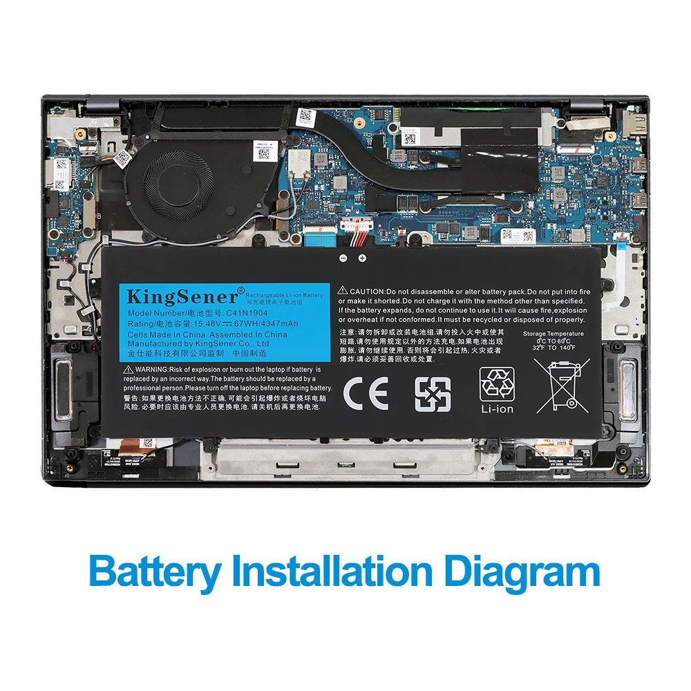 KingSener C41N1904 C41N1904-1 แบตเตอรี่แล็ปท็อปสําหรับ ASUS ZenBook 14 UX425UA UM425IA UX425EA UX425JA BX325JA UX325EA UX325JA UX363EA